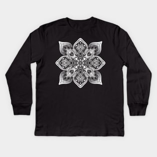 White Zelda mandala Kids Long Sleeve T-Shirt